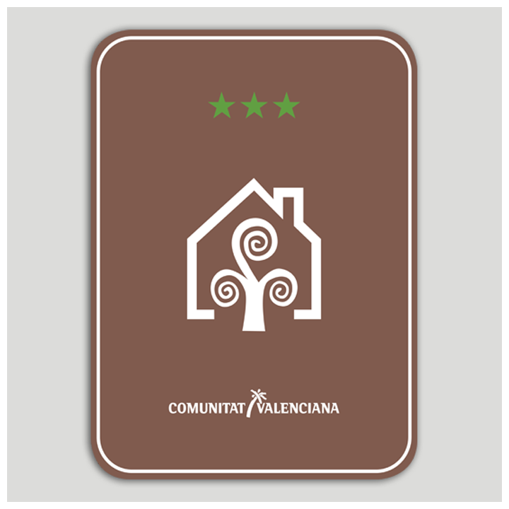 Placa distintivo Casa Rural tres estrellas - Comunidad Valenciana