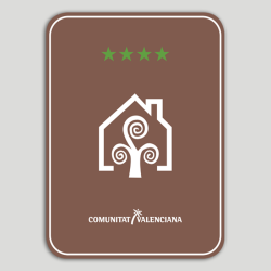 Placa distintivo Casa Rural cuatro estrellas - Comunidad Valenciana