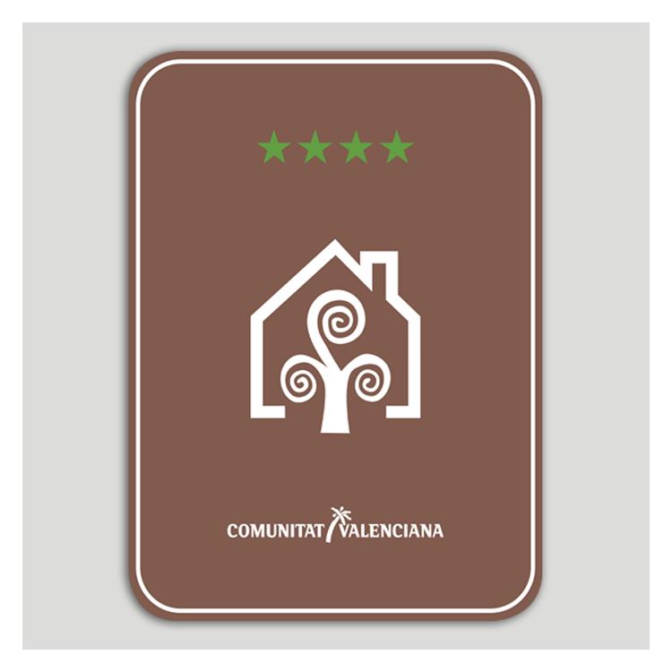 Placa distintivo Casa Rural cuatro estrellas - Comunidad Valenciana