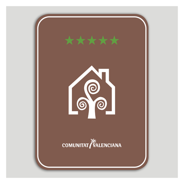 Placa distintivo Casa Rural cinco estrellas - Comunidad Valenciana