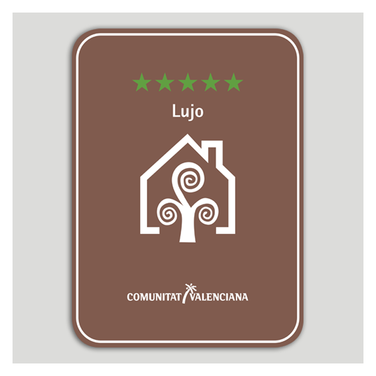 Placa distintivo Casa Rural cinco estrellas, lujo - Comunidad Valenciana