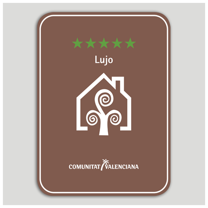 Placa distintivo Casa Rural cinco estrellas, lujo - Comunidad Valenciana