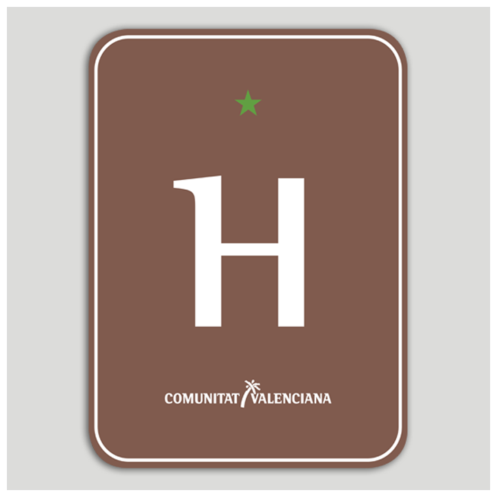 Placa distintivo Hotel Rural una estrella - Comunidad Valenciana