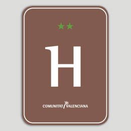 Placa distintivo Hotel Rural dos estrellas - Comunidad Valenciana