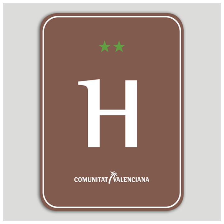 Placa distintivo Hotel Rural dos estrellas - Comunidad Valenciana