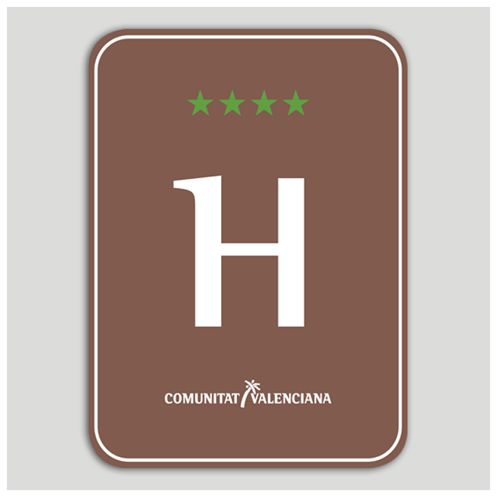 Placa distintivo Hotel Rural cuatro estrellas - Comunidad Valenciana