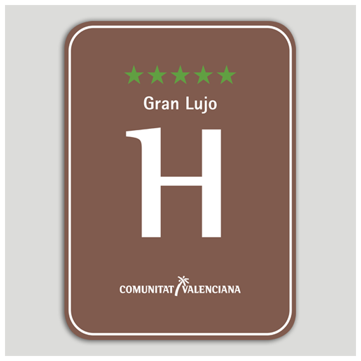 Placa distintivo Hotel Rural cinco estrellas, gran lujo - Comunidad Valenciana