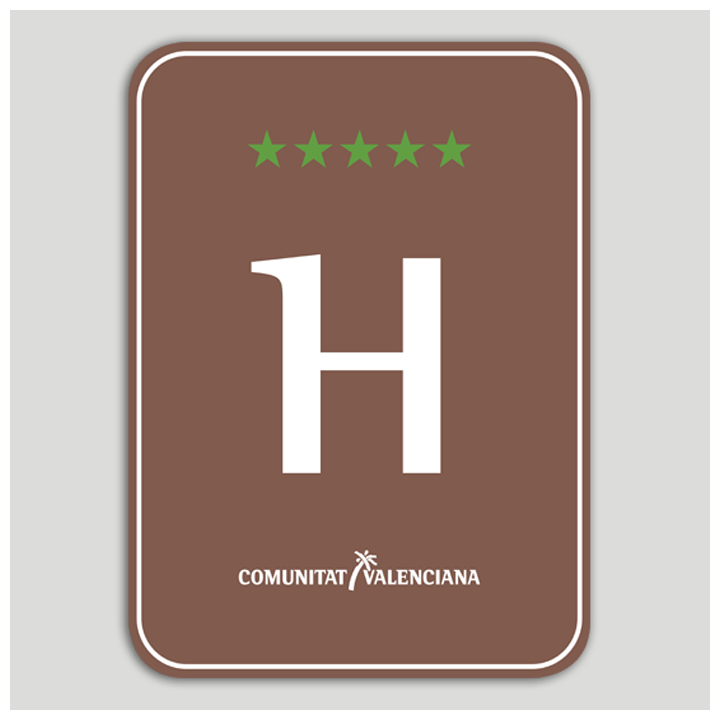 Placa distintivo Hotel Rural cinco estrellas - Comunidad Valenciana