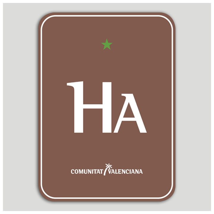 Placa distintivo Hotel Apartamento Rural una estrella - Comunidad Valenciana