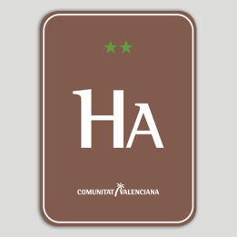 Placa distintivo Hotel Apartamento Rural dos estrellas - Comunidad Valenciana