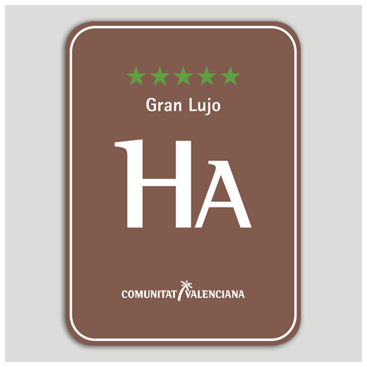 Placa distintivo Hotel Apartamento Rural cinco estrellas, gran lujo - Comunidad Valenciana