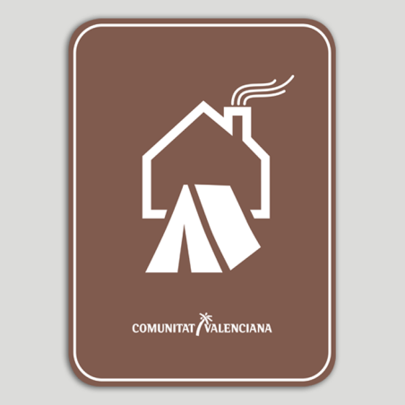 Placa distintivo Acampada en Finca Particular, con vivienda habitada. - Comunidad Valenciana Placa distintivo Acampada en Finca Particular, con vivienda habitada. - Comunidad Valenciana