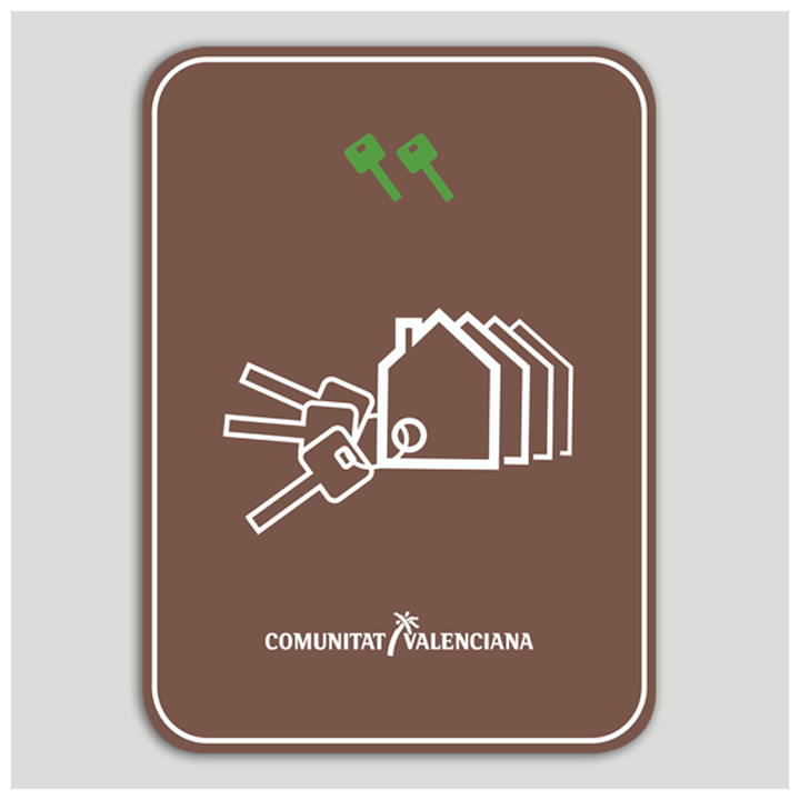 Placa distintivo Conjunto viviendas turísticas dos llaves - Comunidad Valenciana
