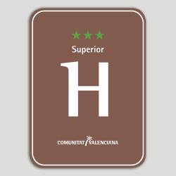 Placa distintivo Hotel Rural tres estrellas superior - Comunidad Valenciana