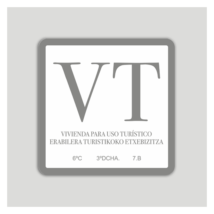 Placa exterior de vivienda de uso turístico VT - Euskadi Placa exterior de vivienda de uso turístico VT - Euskadi