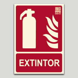 Cartel de Extintor de incendios