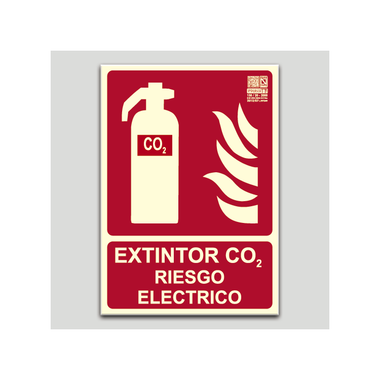 Extintor de CO2 - Riesgo eléctrico