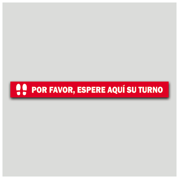 Espere su turno (Adhesivo rugoso)