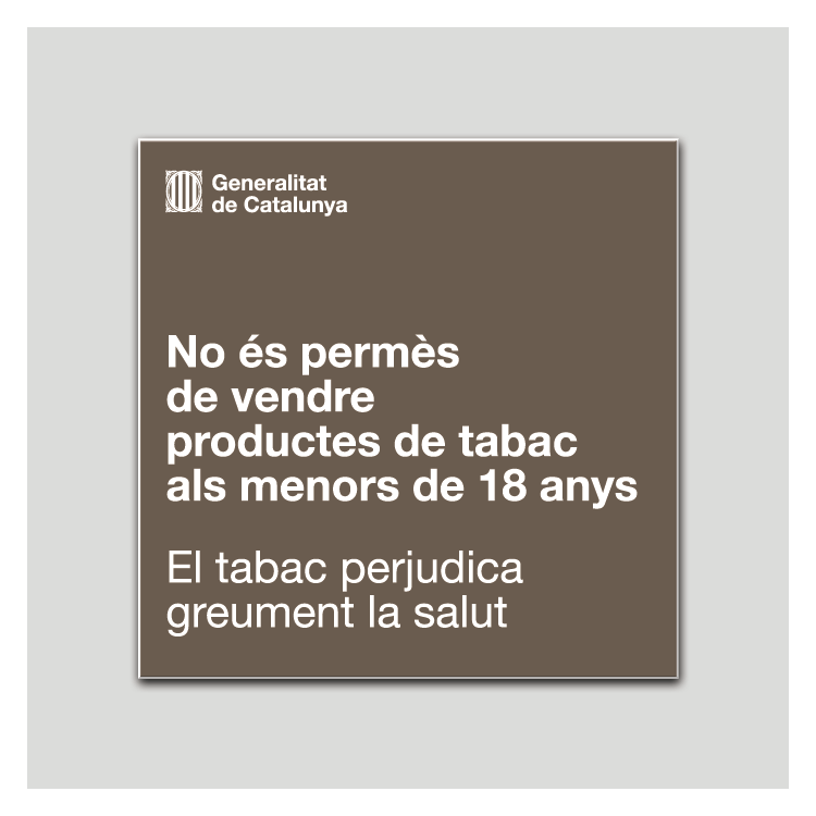 Prohibició als menors d’edat de la venda de productes del tabac. - Catalunya