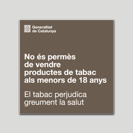 Prohibición a los menores de edad de la venta de productos del tabaco - Cataluña