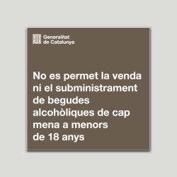 No se permite la venta ni el suministro de bebidas alcohólicas a menores de 18 años - Catalá