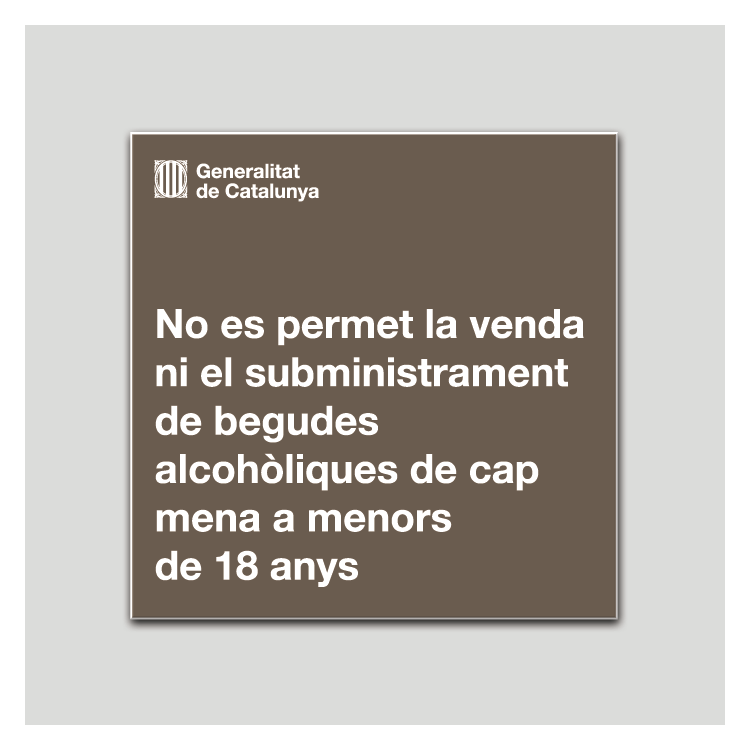 No se permite la venta ni el suministro de bebidas alcohólicas a menores de 18 años - Catalá