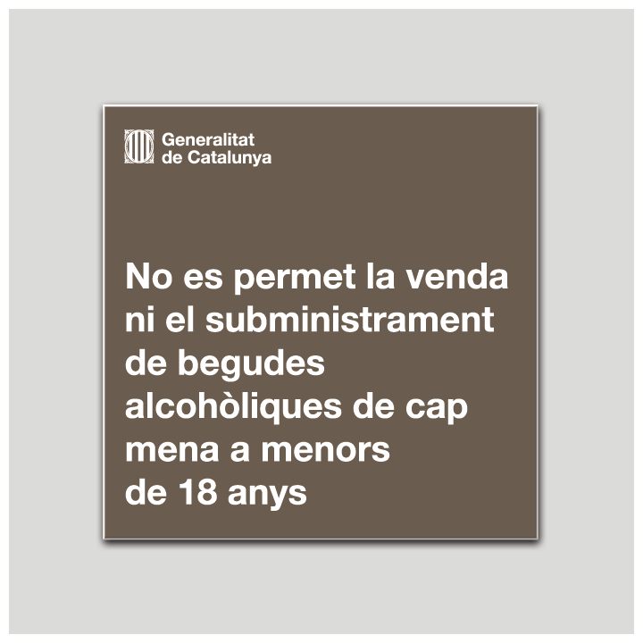 No se permite la venta ni el suministro de bebidas alcohólicas a menores de 18 años - Catalá