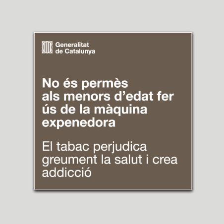 No se permite a los menores de edad el uso de la máquina expendedora No se permite a los menores de edad el uso de la máquina expendedora