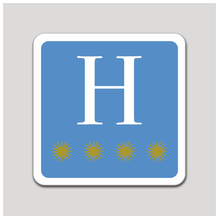 Placa distintivo hotel cuatro estrellas - Asturias