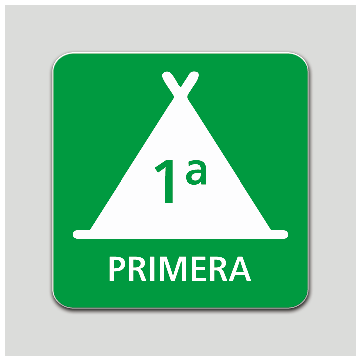 Placa distintivo Campamento de turismo primera categoría - Galicia