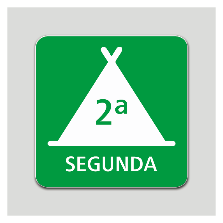 Placa distintivo Campamento de turismo segunda categoría - Galicia