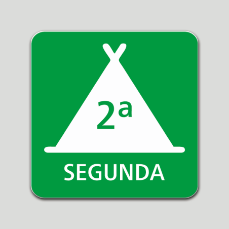 Placa distintivo Campamento de turismo segunda categoría - Galicia
