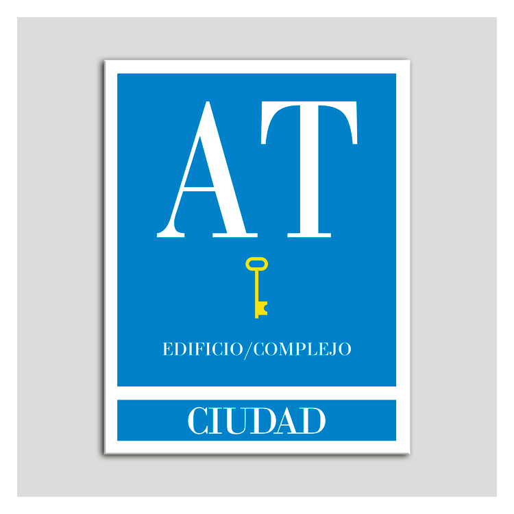 Placa distintivo Apartamento turístico - Edifico/Complejo - Ciudad - Una llave-oro.Andalucía.