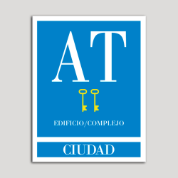 Placa distintivo Apartamento turístico - Edifico/Complejo - Ciudad - Dos llaves-oro.Andalucía.