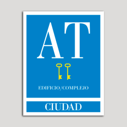 Placa distintivo Apartamento turístico - Edificio/Complejo - Ciudad - Dos llaves-oro.Andalucía.