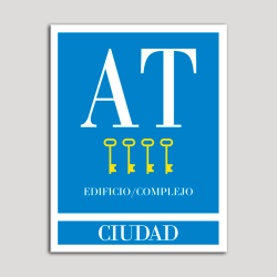 Placa distintivo Apartamento turístico - Edifico/Complejo - Ciudad - Cuatro llaves-oro.Andalucía.