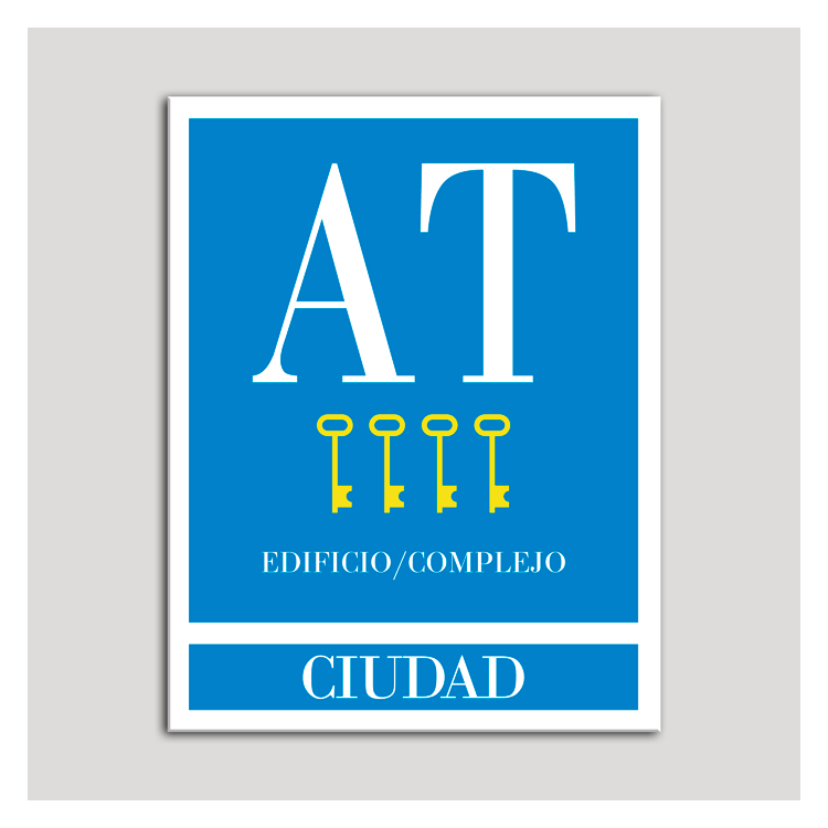 Placa distintivo Apartamento turístico - Edificio/Complejo - Ciudad - Cuatro llaves-oro.Andalucía.