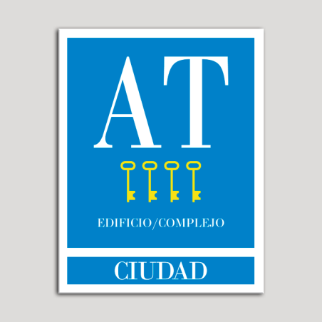 Placa distintivo Apartamento turístico - Edificio/Complejo - Ciudad - Cuatro llaves-oro.Andalucía.