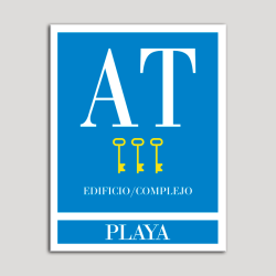Placa distintivo Apartamento turístico - Edificio/Complejo - Playa - Tres llaves-oro.Andalucía.