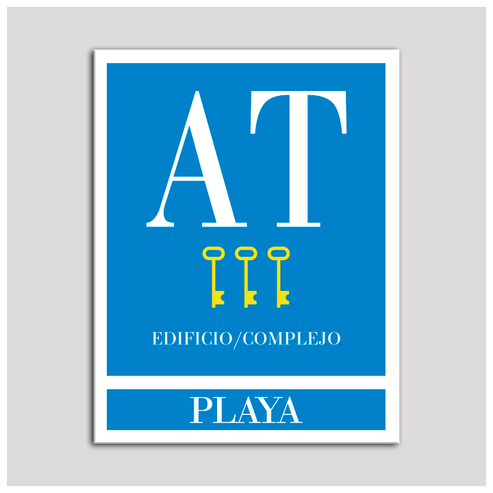 Placa distintivo Apartamento turístico - Edificio/Complejo - Playa - Tres llaves-oro.Andalucía.