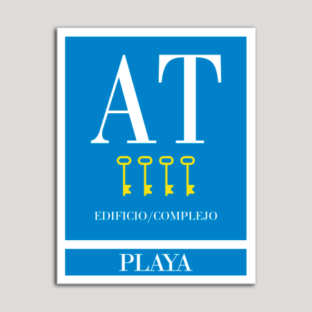 Placa distintivo Apartamento turístico - Edificio/Complejo - Playa - Cuatro llaves-oro.Andalucía. Placa distintivo Apartamento turístico - Edificio/Complejo - Playa - Cuatro llaves-oro.Andalucía.