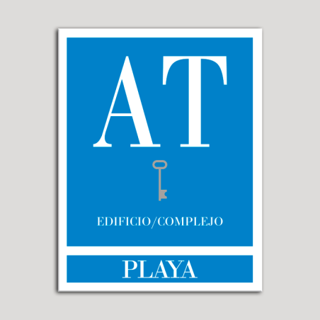Placa distintivo Apartamento turístico - Edifico/Complejo - Playa - Una llave-plata.Andalucía.