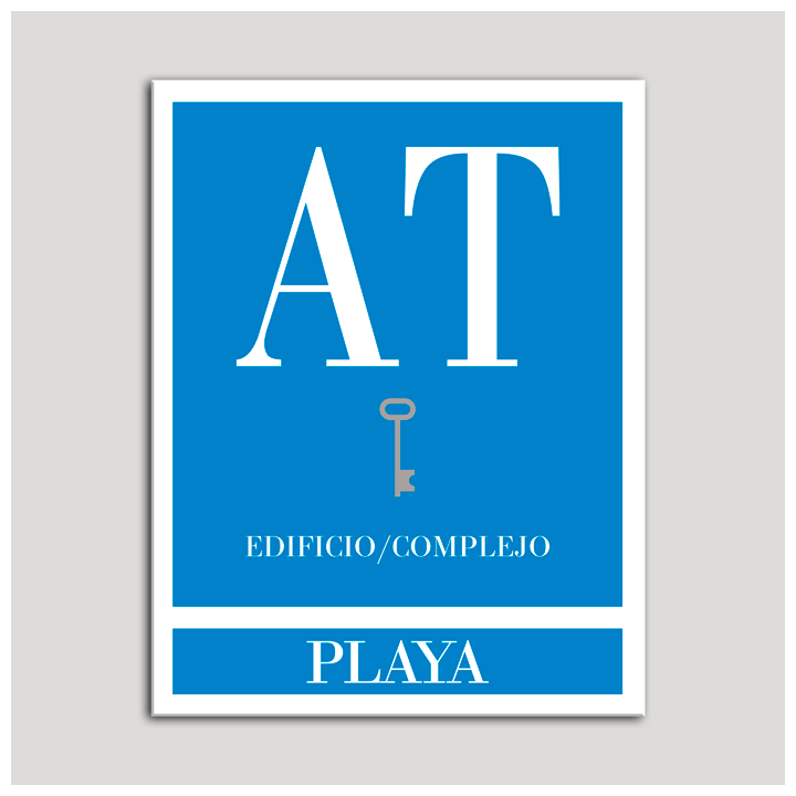 Placa distintivo Apartamento turístico - Edifico/Complejo - Playa - Una llave-plata.Andalucía.