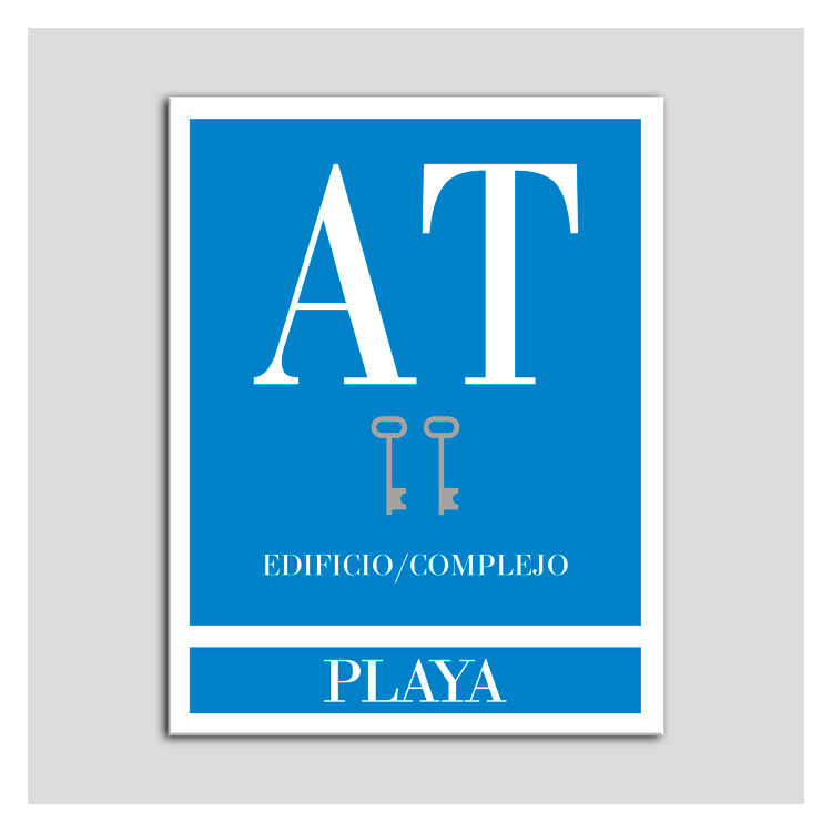 Placa distintivo Apartamento turístico - Edificio/Complejo - Playa - Dos llaves-plata.Andalucía.