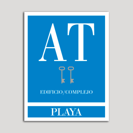 Placa distintivo Apartamento turístico - Edificio/Complejo - Playa - Dos llaves-plata.Andalucía.