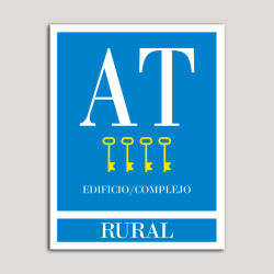 Placa distintivo Apartamento turístico - Edificio/Complejo - Rural - Cuatro llaves-oro.Andalucía.