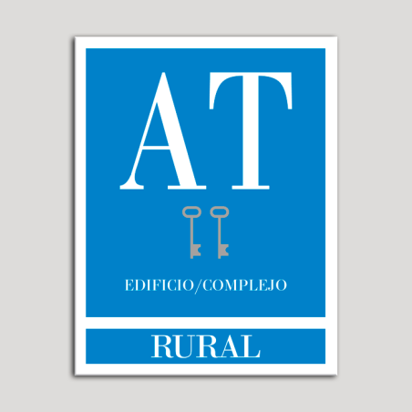 Placa distintivo Apartamento turístico - Edifico/Complejo - Rural- Dos llaves-plata.Andalucía.