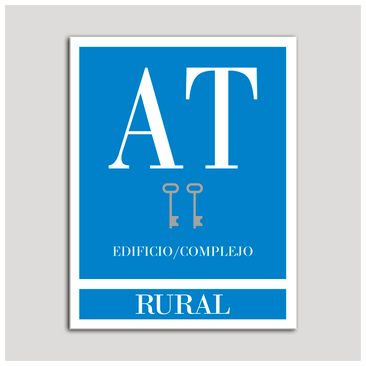 Placa distintivo Apartamento turístico - Edifico/Complejo - Rural- Dos llaves-plata.Andalucía.