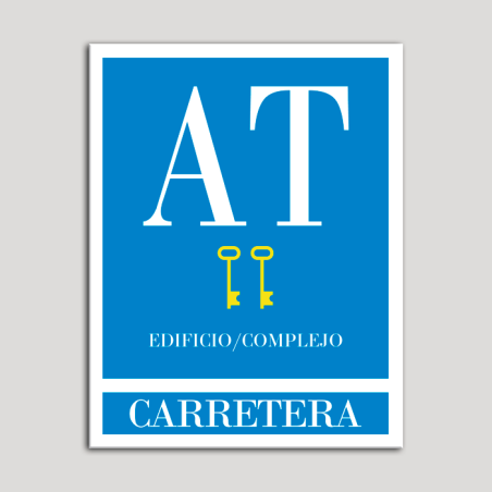 Placa distintivo Apartamento turístico - Edificio/Complejo - Carretera - Dos llaves-oro.Andalucía.