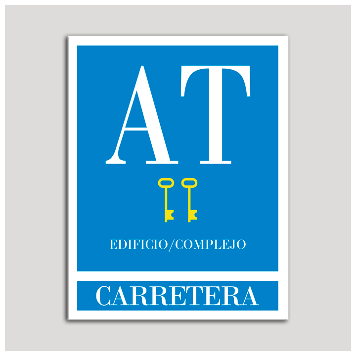 Placa distintivo Apartamento turístico - Edifico/Complejo - Carretera - Dos llaves-oro.Andalucía.